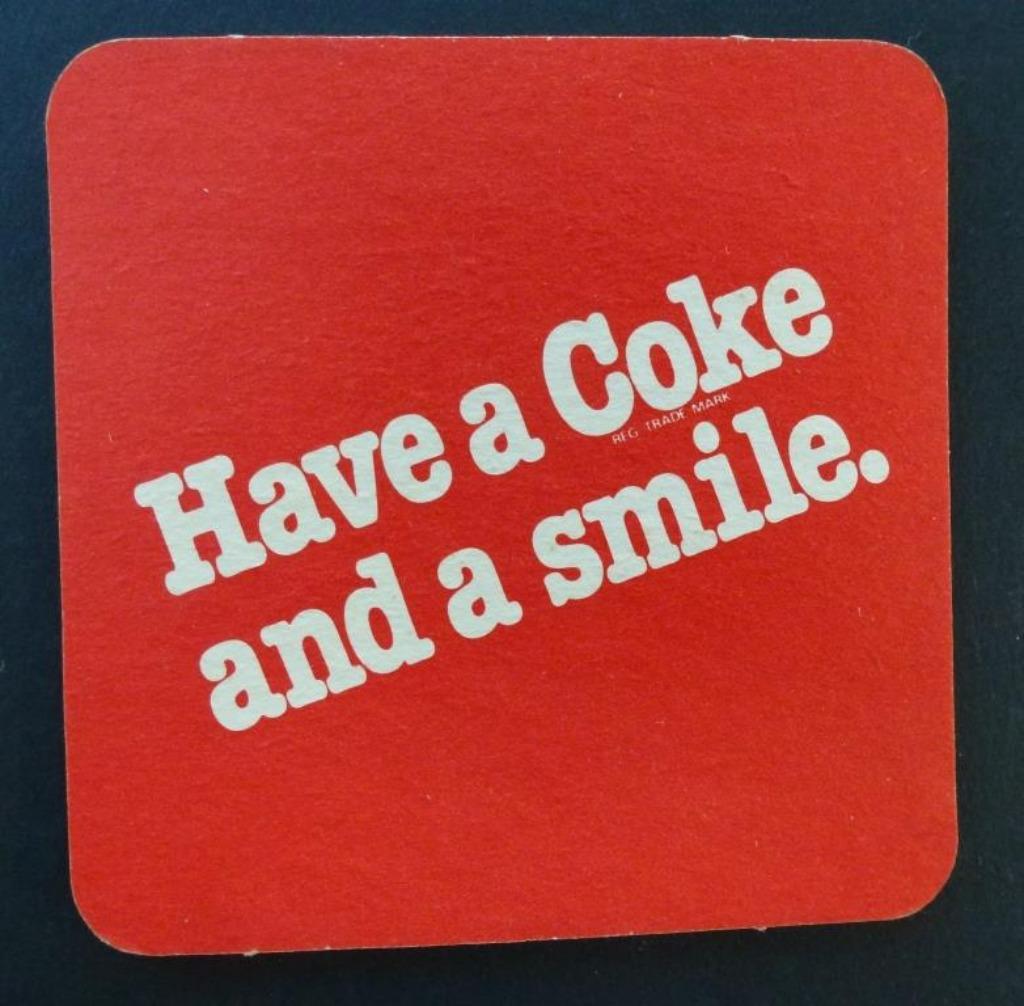 bierviltje Coca Cola Have a Coke and a smile, Verzamelen, Ophalen of Verzenden, Gebruikt, Viltje(s), Overige merken