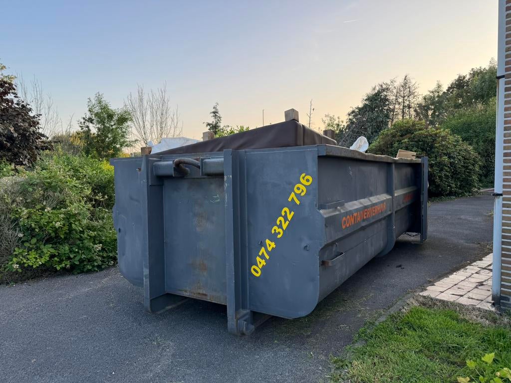 14 kub container 5m lang, Enlèvement