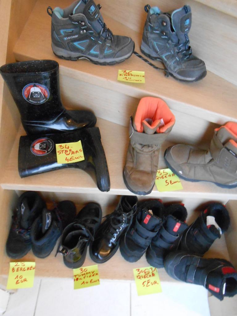 Bottes, bottines enfant scout etc P 28 à 36, 4 à 10eur paire, Enlèvement, Utilisé, Garçon ou Fille, Bottes