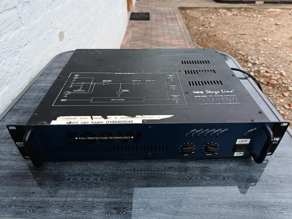 Stageline 500W versterker, Ophalen of Verzenden, Gebruikt