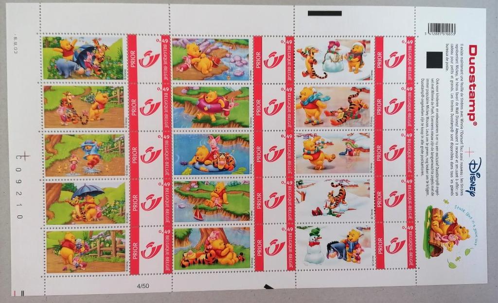 2003-15 X 1.63 € TARIF 2026-DUOSTAMP- DISNEY-WIENNIE, Neuf, Enlèvement ou Envoi, Non oblitéré, Enfants