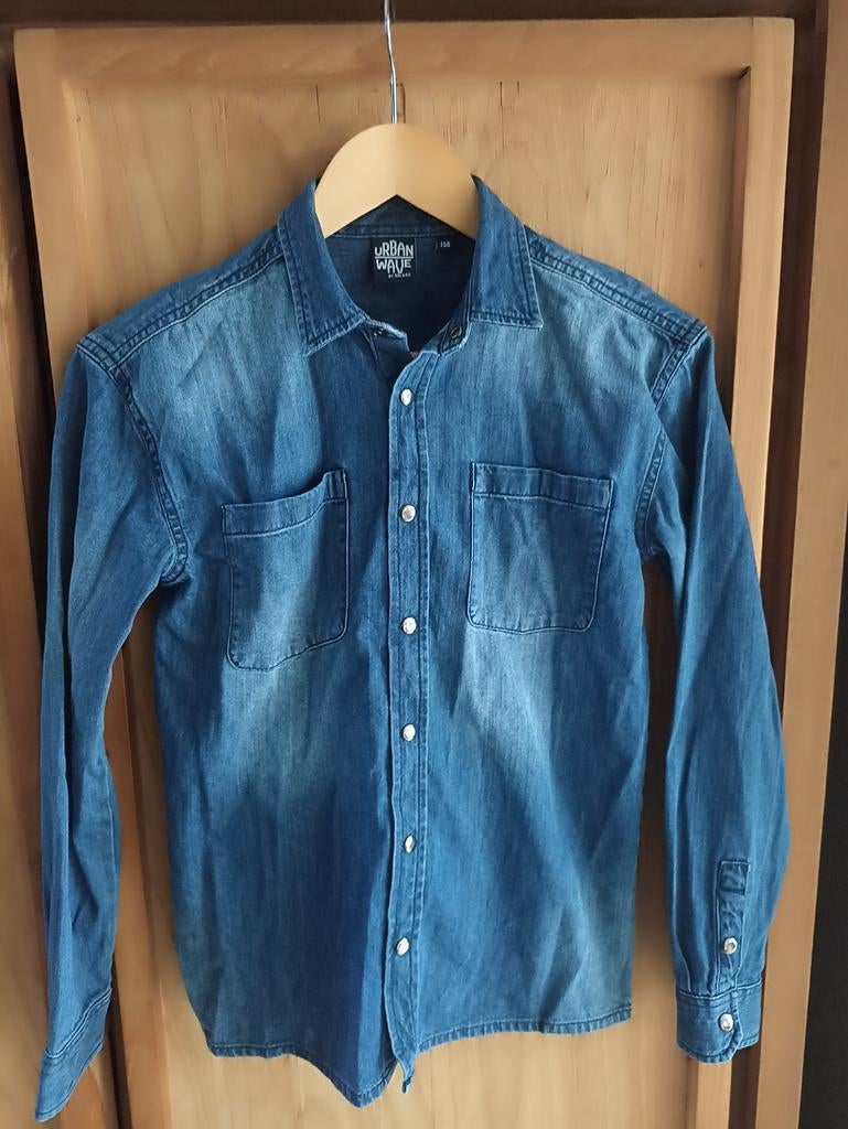 Chemise en jeans Bel&Bo taille 158, Bel&Bo, Ophalen of Verzenden, Zo goed als nieuw, Shirt of Longsleeve