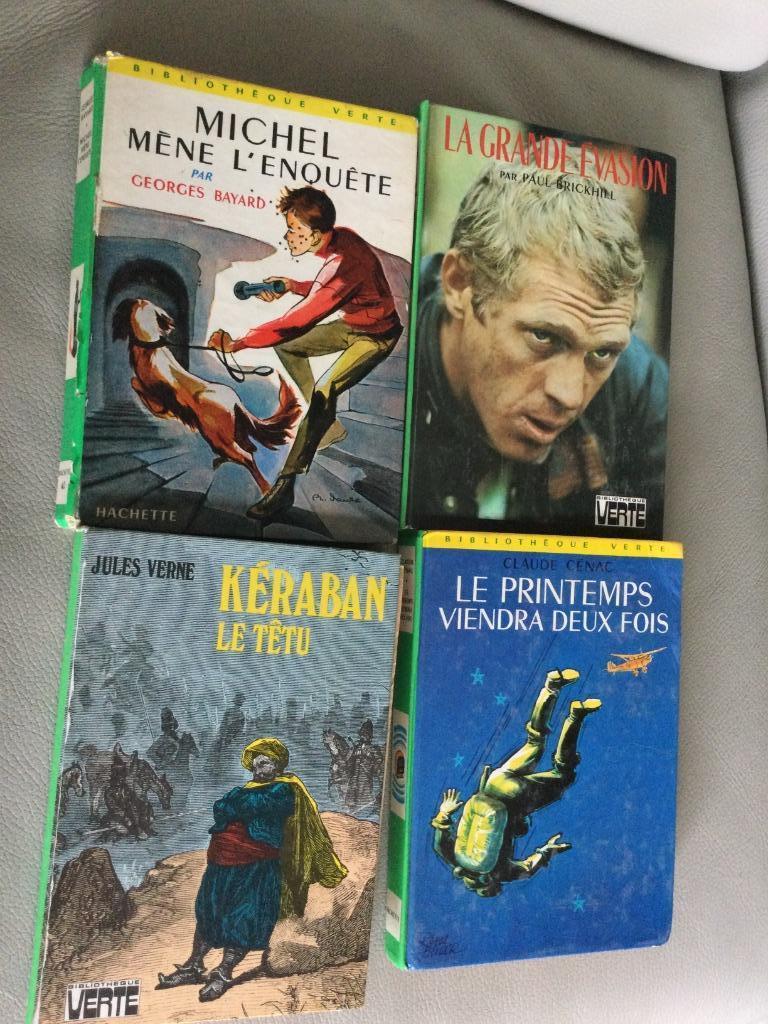 4 VOLUMES: BIBLIOTHEQUE VERTE/HACHETTE/COLLECTION, Antiquités & Art, Antiquités | Livres & Manuscrits, Enlèvement ou Envoi