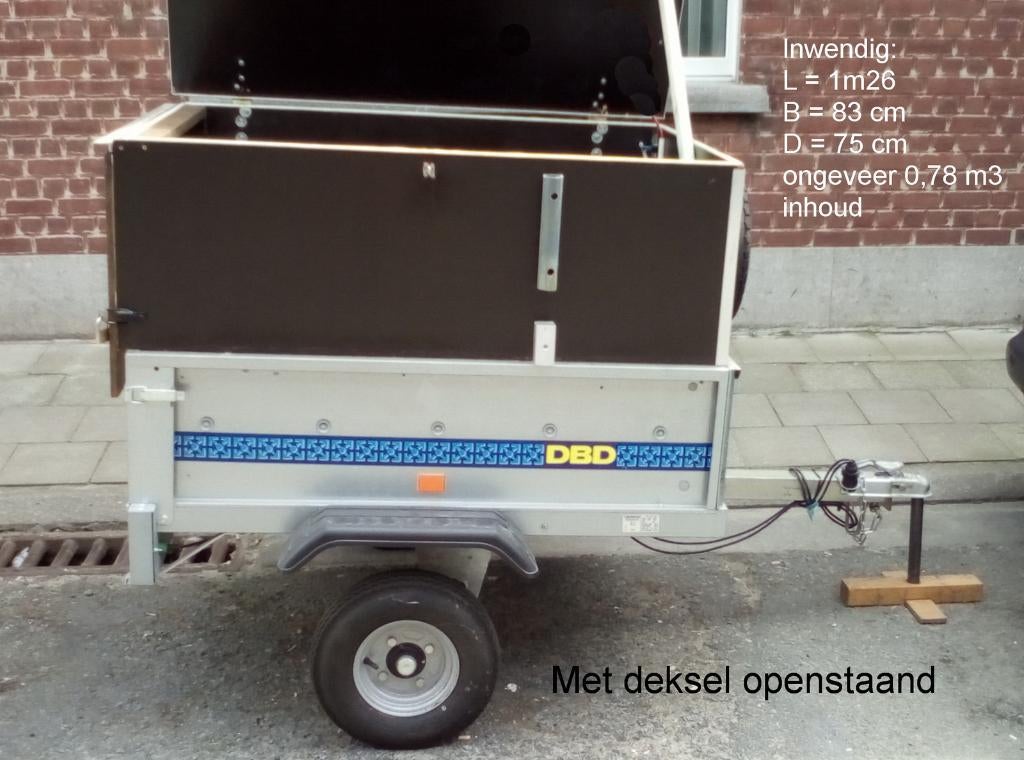 Reis aanhangwagentje / remorque, Ophalen, Gebruikt