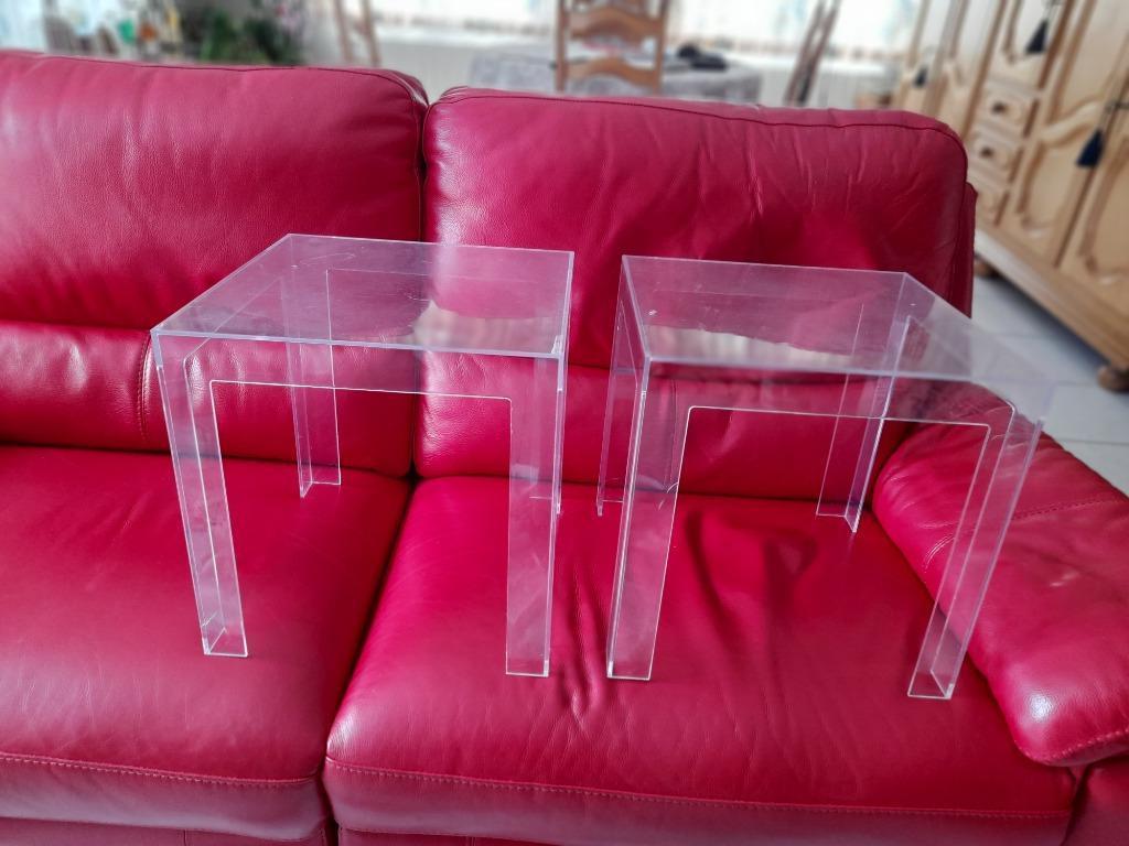 2 tables basses Kartell 40/40/40, Maison & Meubles, Moins de 50 cm, Carré, Synthétique, Enlèvement