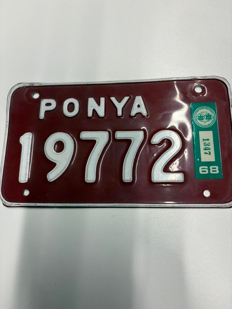 Rare plaque immatriculation usa moto new york port autority, Ophalen of Verzenden, Gebruikt