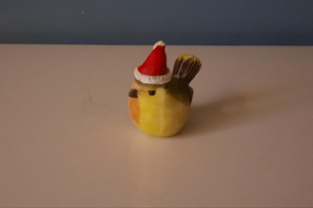 Decoratie kerst vogel beeldje, Diversen, Ophalen of Verzenden, Gebruikt