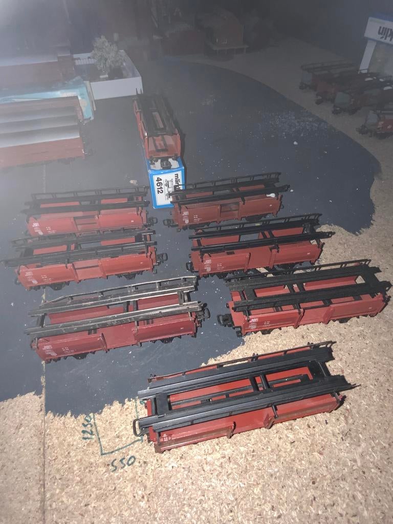 DRAGERS VOOR8AUTO'S MARKLIN4612 VINTAGE ZWAAR CHASSIS, Hobby en Vrije tijd, Gebruikt, Wisselstroom, Wagon, Märklin