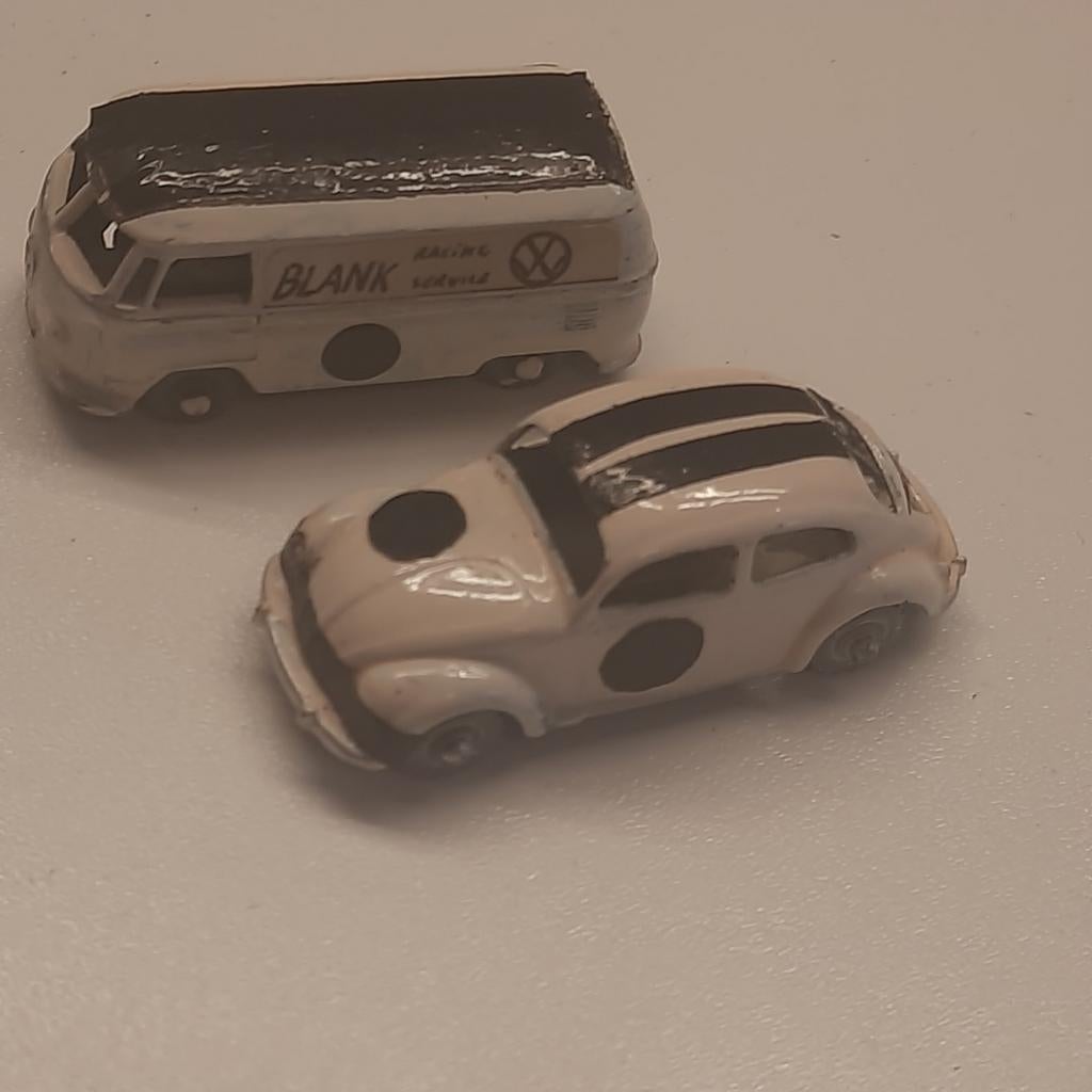 LESNEY UK *PERSONNALISÉ* 2 X VW : BUS et BEETLE *VINTAGE*, Enlèvement, Utilisé, Voiture, Lesney