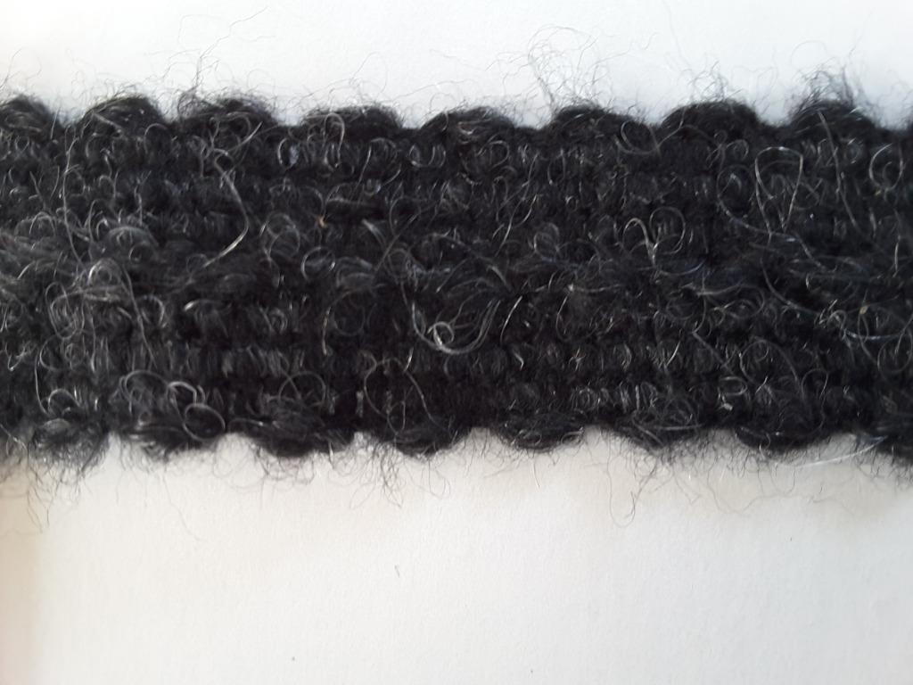 mohair acryl vlecht 27 mm gespikkeld zeer donkergrijs G2745, Hobby en Vrije tijd, Ophalen of Verzenden, Nieuw