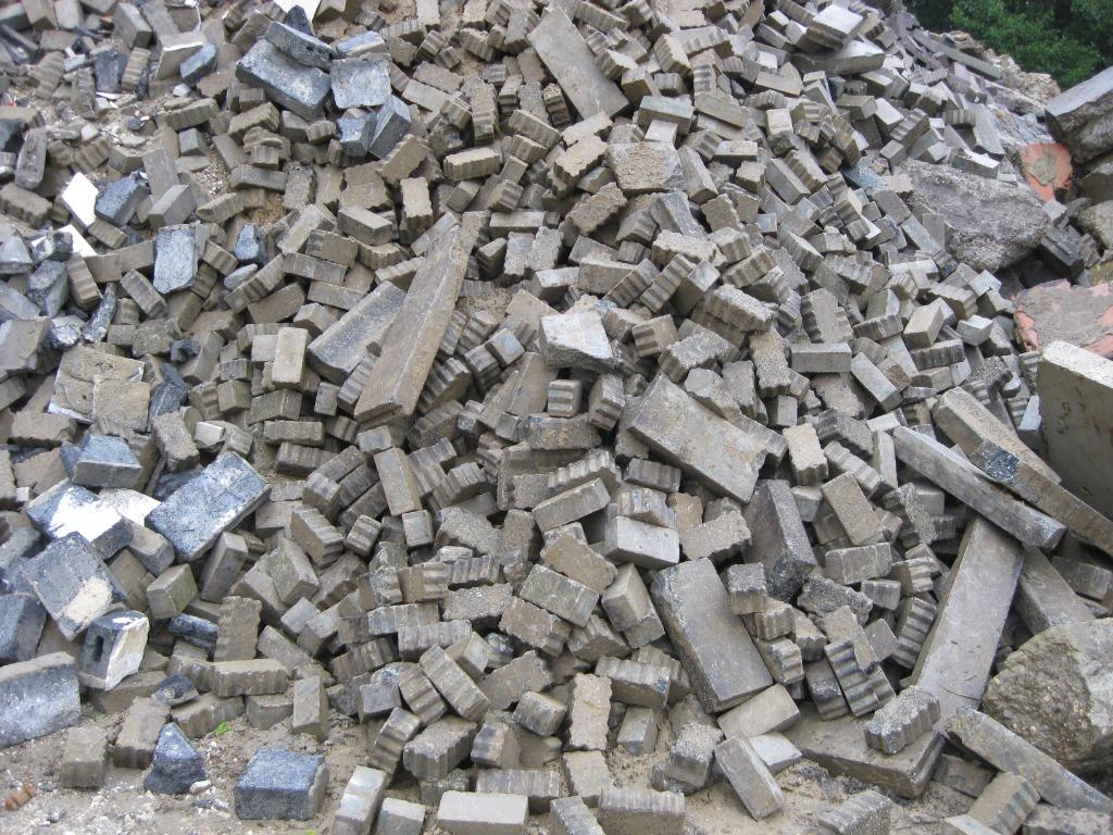 Storten betonpuin, Ophalen, Gebruikt