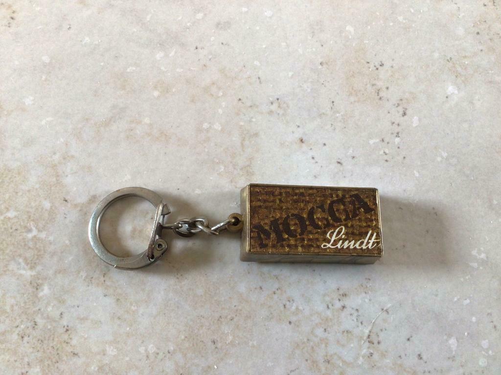 Vintage sleutelhanger Lindt mokka, Verzamelen, Ophalen of Verzenden, Gebruikt, Merk