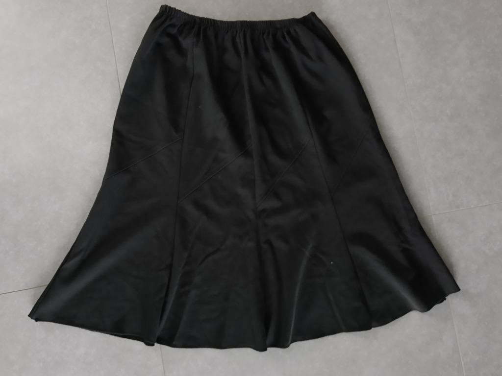 lange zwarte rok maat 42/L, Enlèvement ou Envoi, Comme neuf, Sous le genou, Noir