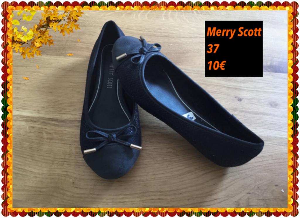 Ballerina’s dames 37. Merry Scotte, Kleding | Dames, Schoenen, Zwart, Zo goed als nieuw, Ballerina's, Ophalen of Verzenden