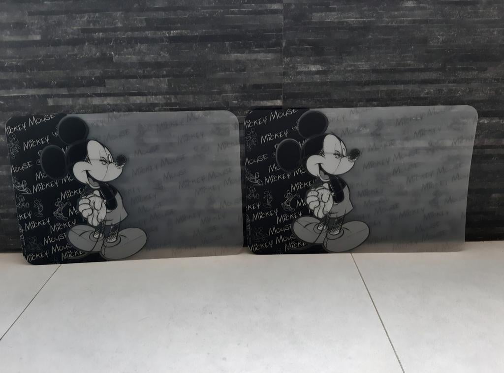 Lot de 2 sets de table Mickey Mouse, Maison & Meubles, Cuisine | Linge de cuisine, Enlèvement ou Envoi, Utilisé, Noir, Set de table