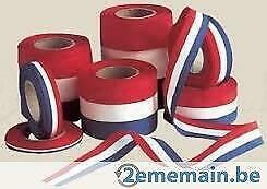 Tricolore France lint blauw wit rood 10, 25, 100mm wasbaar, Ophalen of Verzenden, Nieuw