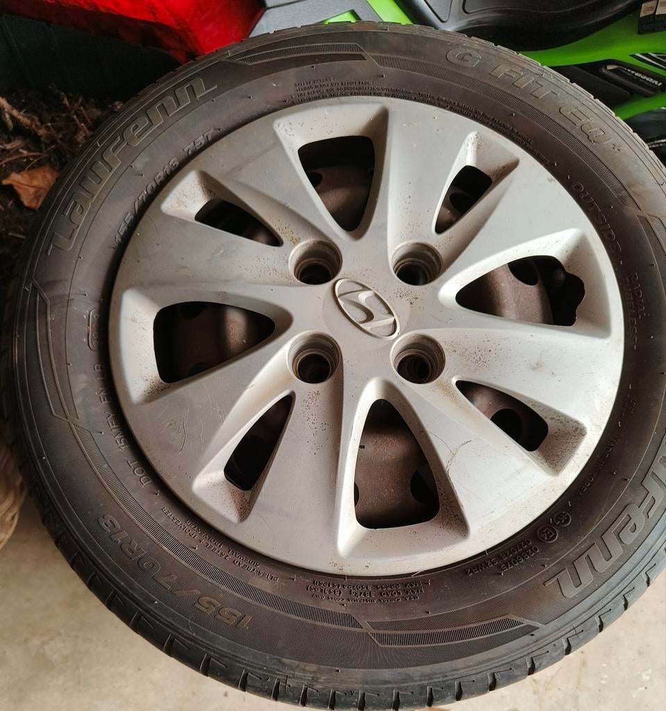 4 nieuwe zomerbanden 155/70r13 Hyundai i10, Ophalen, Zo goed als nieuw