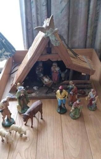 Kerststal met beeldjes, Ophalen, Gebruikt
