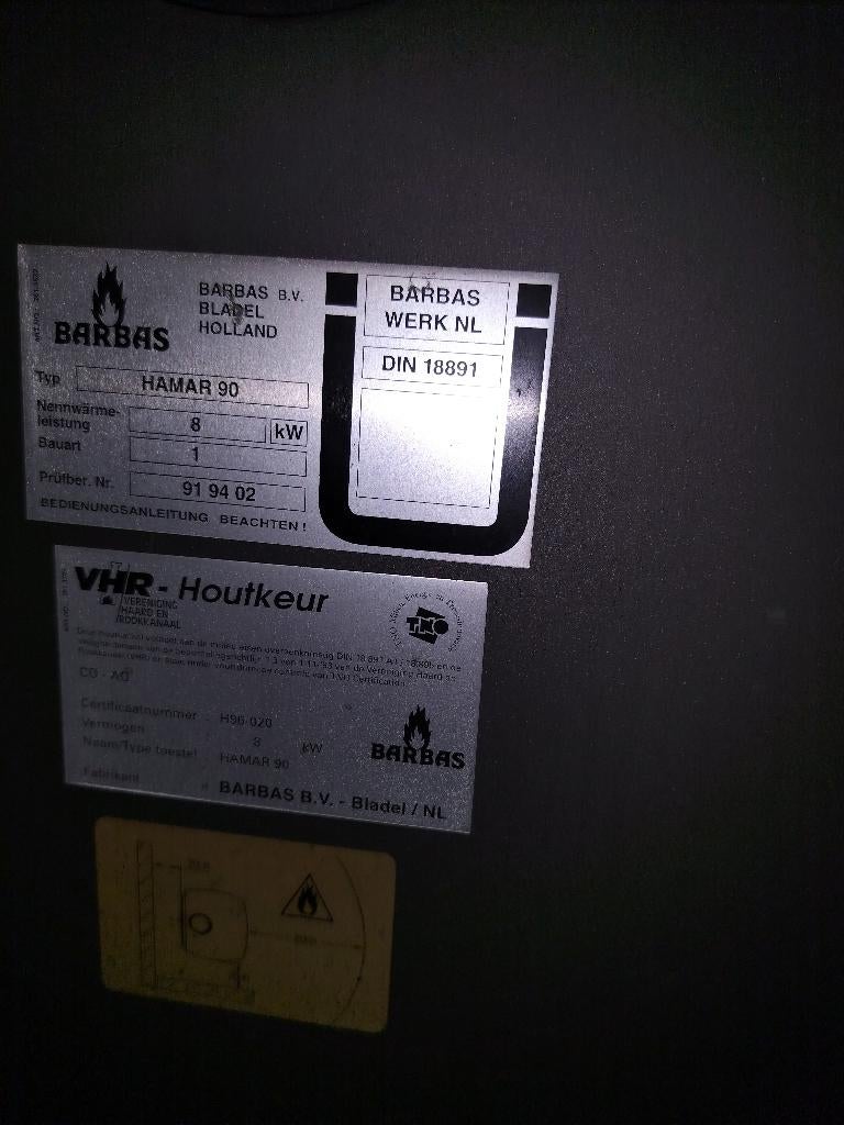 Houtkachel speksteen Barbas, Ophalen, Houtkachel, Zo goed als nieuw, Vrijstaand