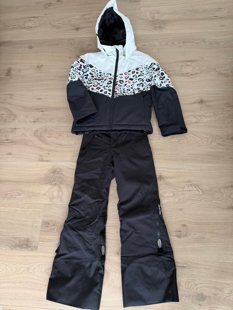 Skijas Roxy en skibroek Decathlon meisje maat 8 jaar, Enlèvement, Comme neuf
