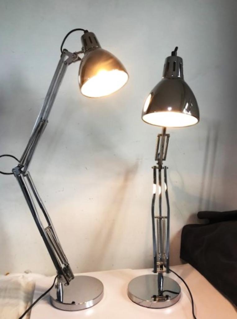 Bureau Lamp Chroom Verstelbaar Vintage✨😍😎💑🎁👌, Huis en Inrichting, Ophalen of Verzenden, Zo goed als nieuw, Metaal
