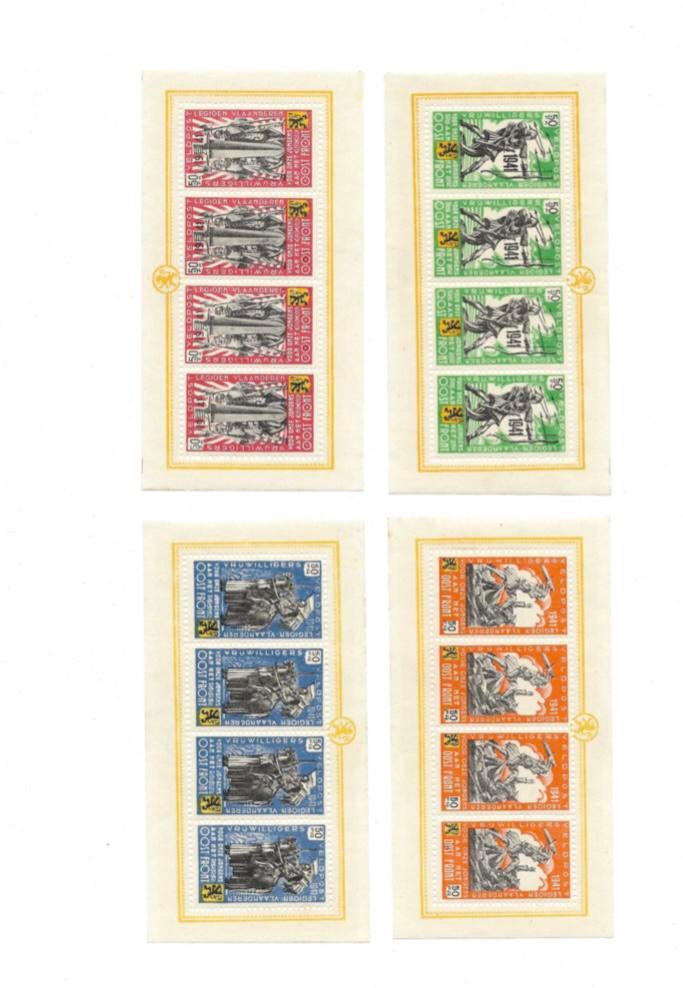 Timbres originaux de la Légion flamande 4x4 1941, Envoi