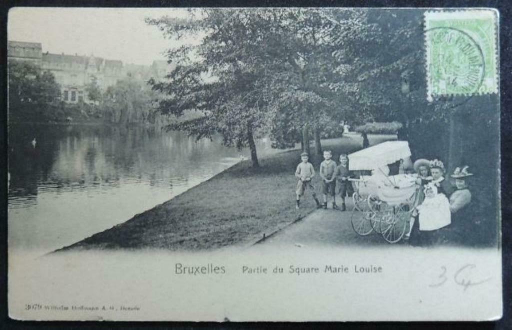 Postkaart Brussel square Marie Louise, Verzamelen, Ophalen of Verzenden, Voor 1920, Gelopen, Brussel (Gewest)