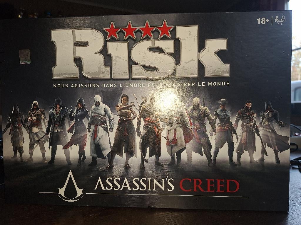RISK ASSASSINS CREED, Trois ou quatre joueurs, Enlèvement ou Envoi, Comme neuf, Hasbro