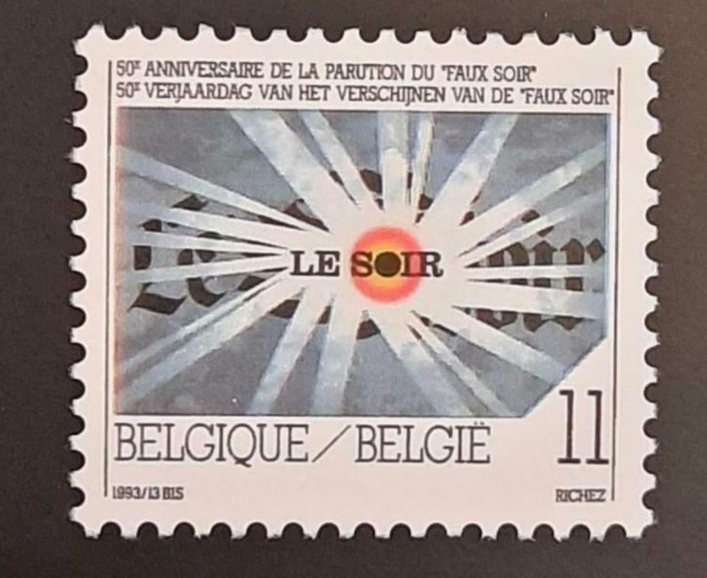 Belgique : COB 2529 ** Faux Soir 1993, Sans timbre, Neuf, Enlèvement ou Envoi, Non oblitéré