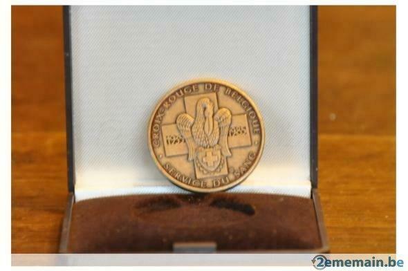 medaille bronze croix rouge service du sang 1935/1985, Enlèvement ou Envoi, Utilisé