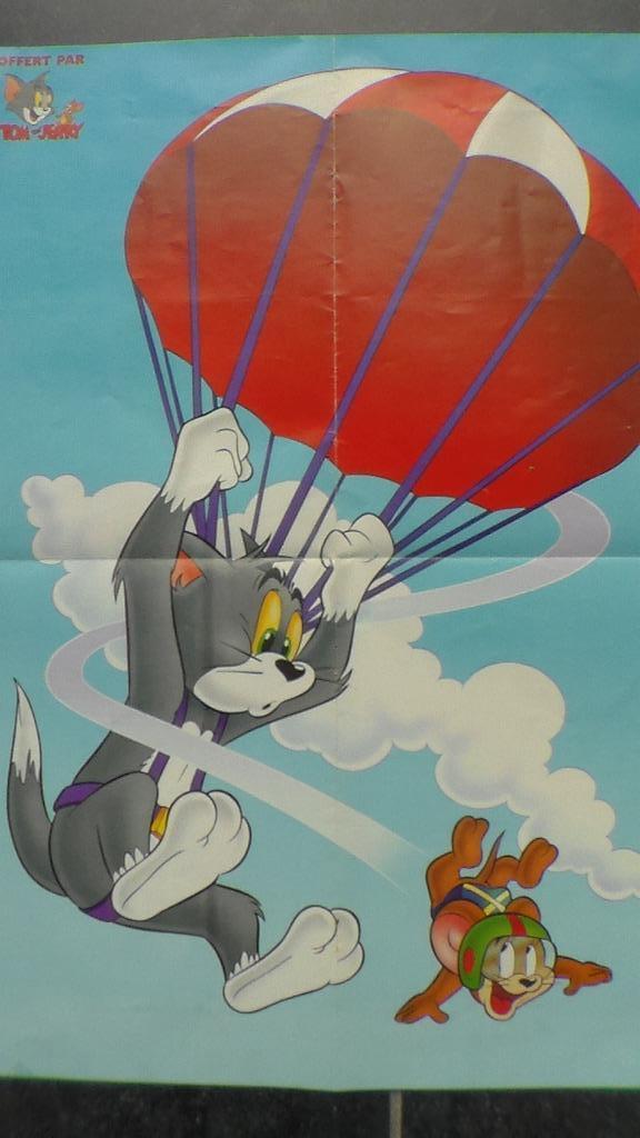 Poster Tom & Jerry, Ophalen of Verzenden, Overige figuren, Gebruikt, Plaatje, Poster of Sticker