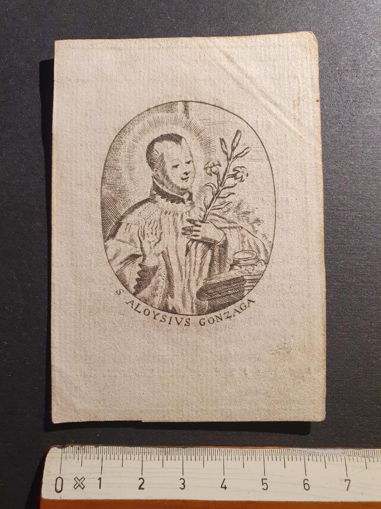 Santje Heiligen prentje S.Aloysius Gonzaga Holy card Santini, Verzamelen, Bidprentjes en Rouwkaarten, Verzenden, Bidprentje