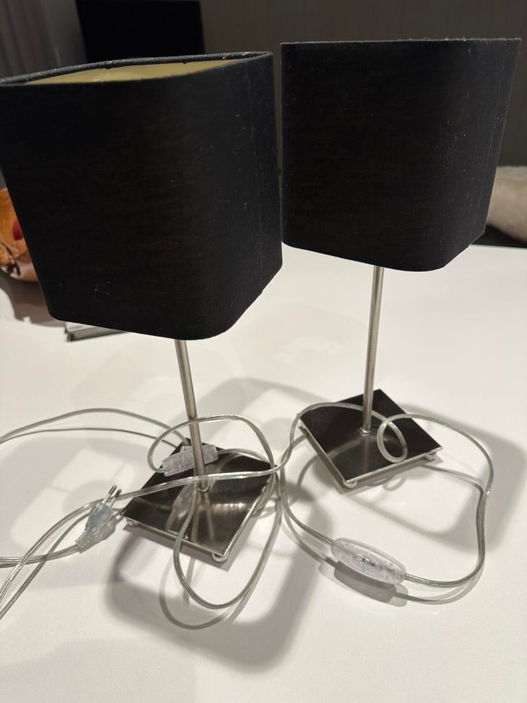 Nachtkast lampen, Ophalen, Zo goed als nieuw, Metaal, Modern