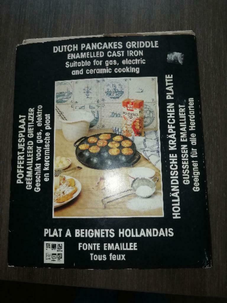 Poffertjesplaat in geëmailleerd gietijzer, Ophalen of Verzenden