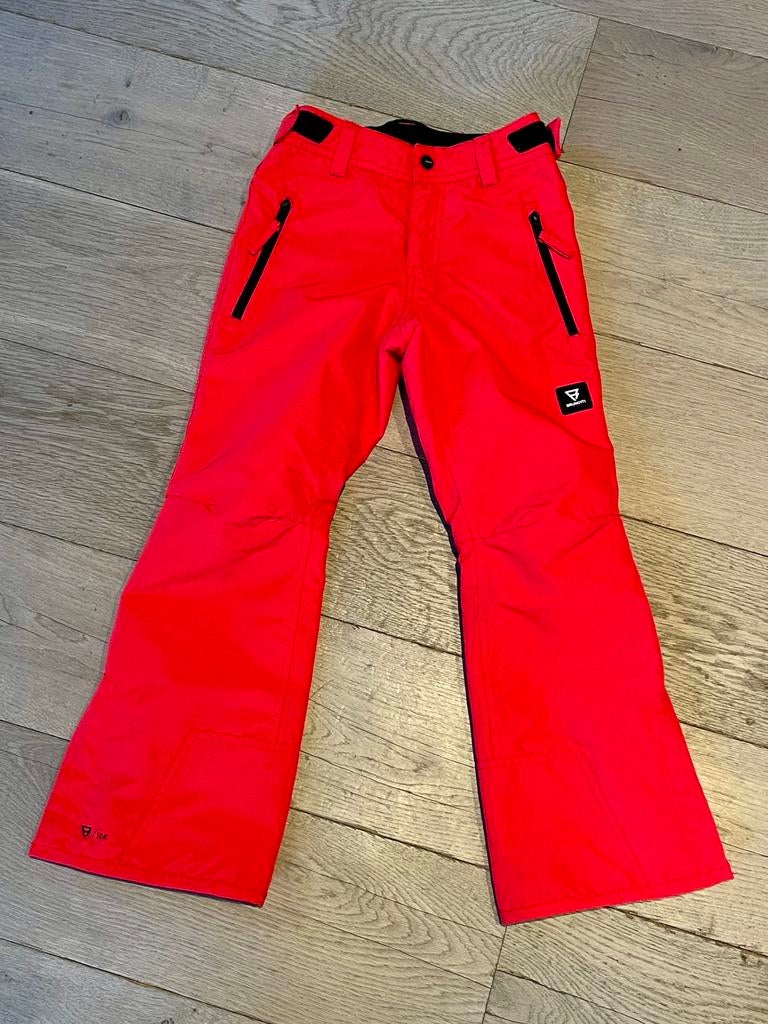 Pantalon de ski Brunotti Footraily garçons - Risk Red - 128, Enfants & Bébés, Enlèvement ou Envoi, Comme neuf, Manteau