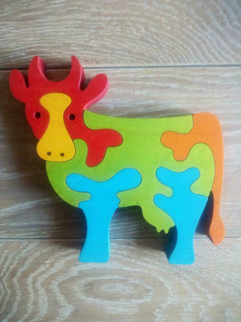 Magnifique puzzle en bois multicolore 6pieces/1iere age, Enfants & Bébés, Enlèvement ou Envoi, Neuf, Autres types