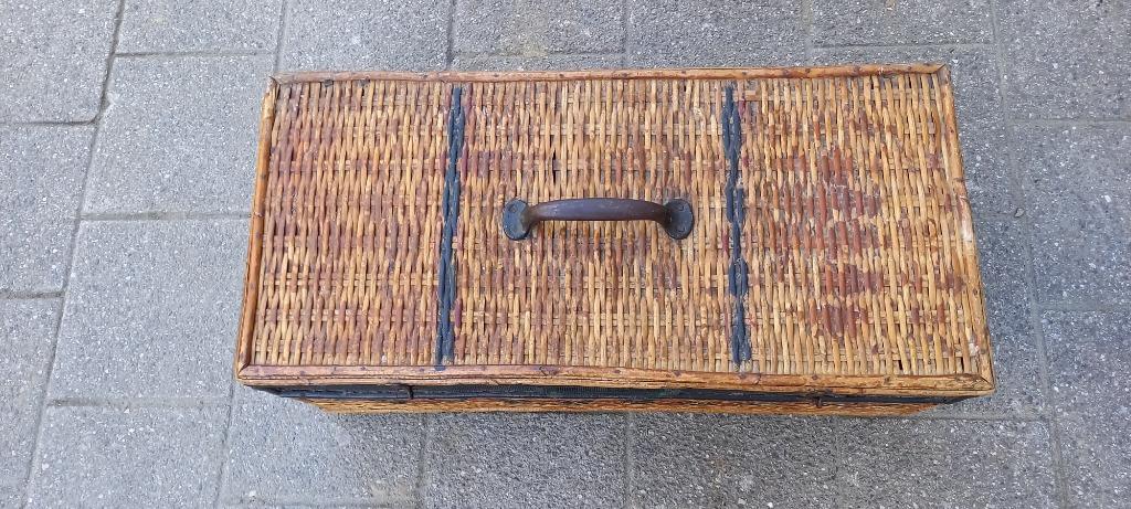 Retro rieten bak voor duiven vervoer, Ophalen of Verzenden, Gebruikt