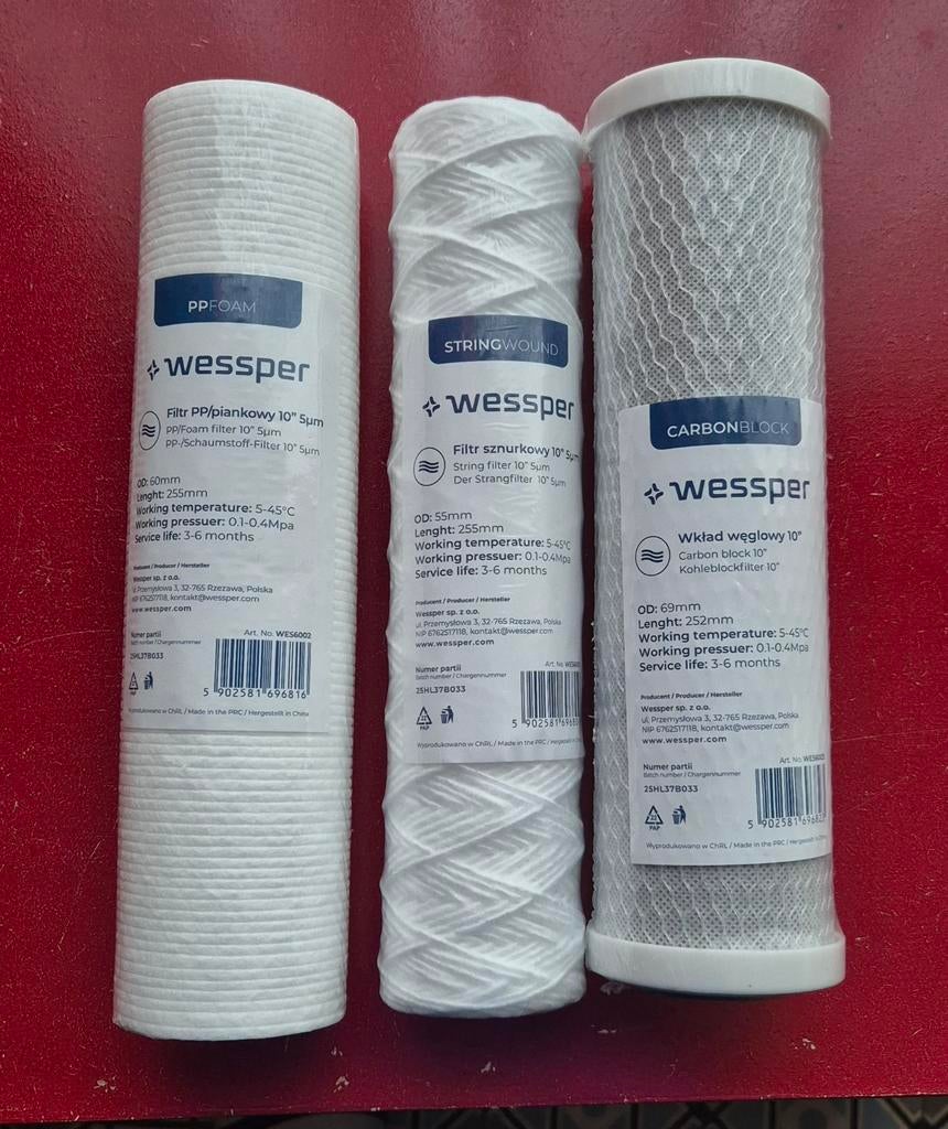 Filtre pour l'eau 25 cm (10 pouce ), Enlèvement, Neuf, Élément