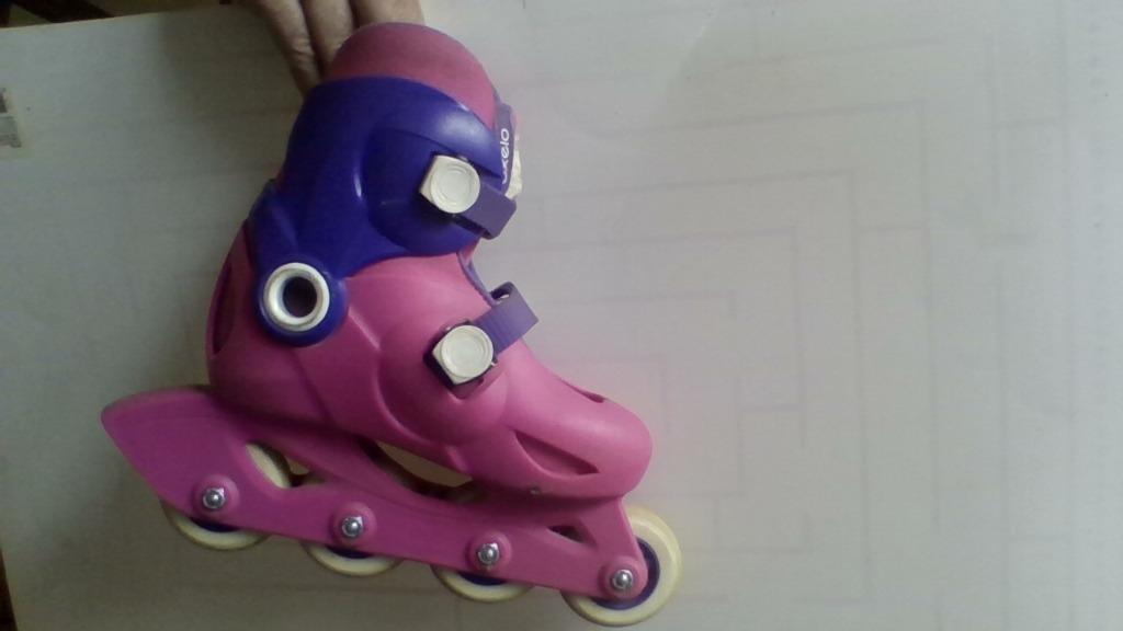 Roller enfant rose de marque Oxelo et protections, Autres marques, Rollers 4 roues en ligne, Réglable, Enlèvement