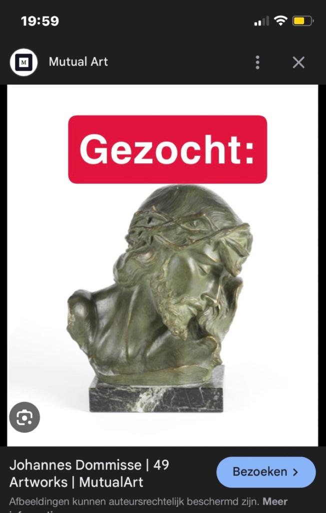 Gezocht: Christusbeeld J Dommisse, Enlèvement ou Envoi