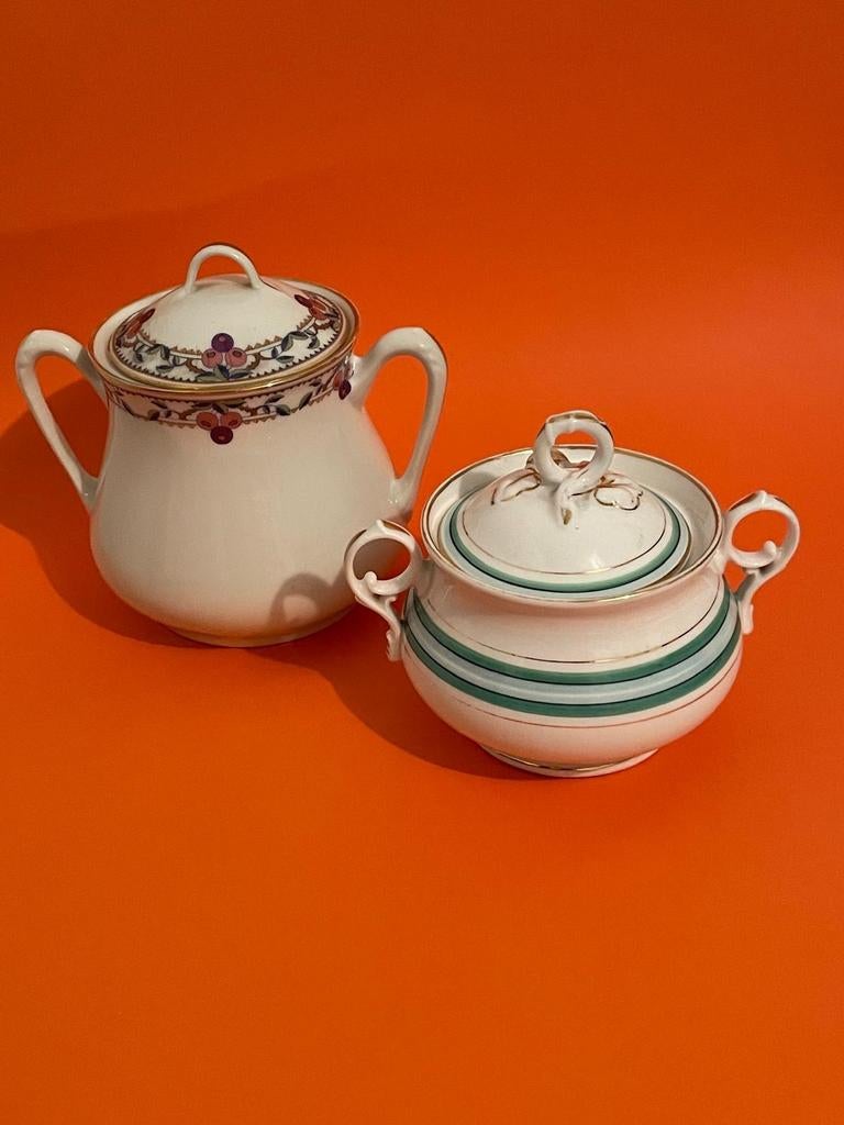 Carl Tielsch Limoges Porcelaine sucrier ancien, Enlèvement ou Envoi
