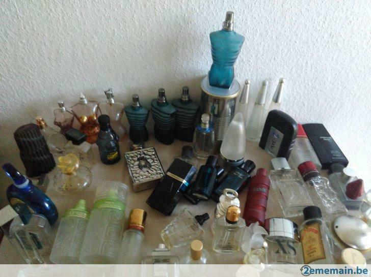 Te zien mooi lot van 53 lege flesjes en parfumflesjes, Ophalen, Gebruikt, Overige typen