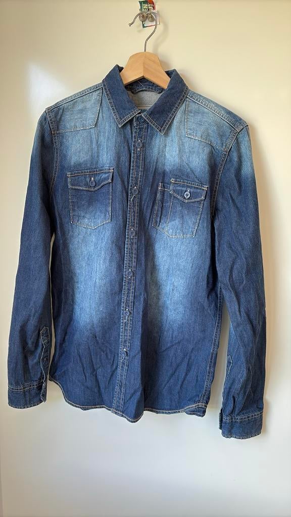 Jeans hemd (170-176) (S), Enlèvement ou Envoi, Comme neuf