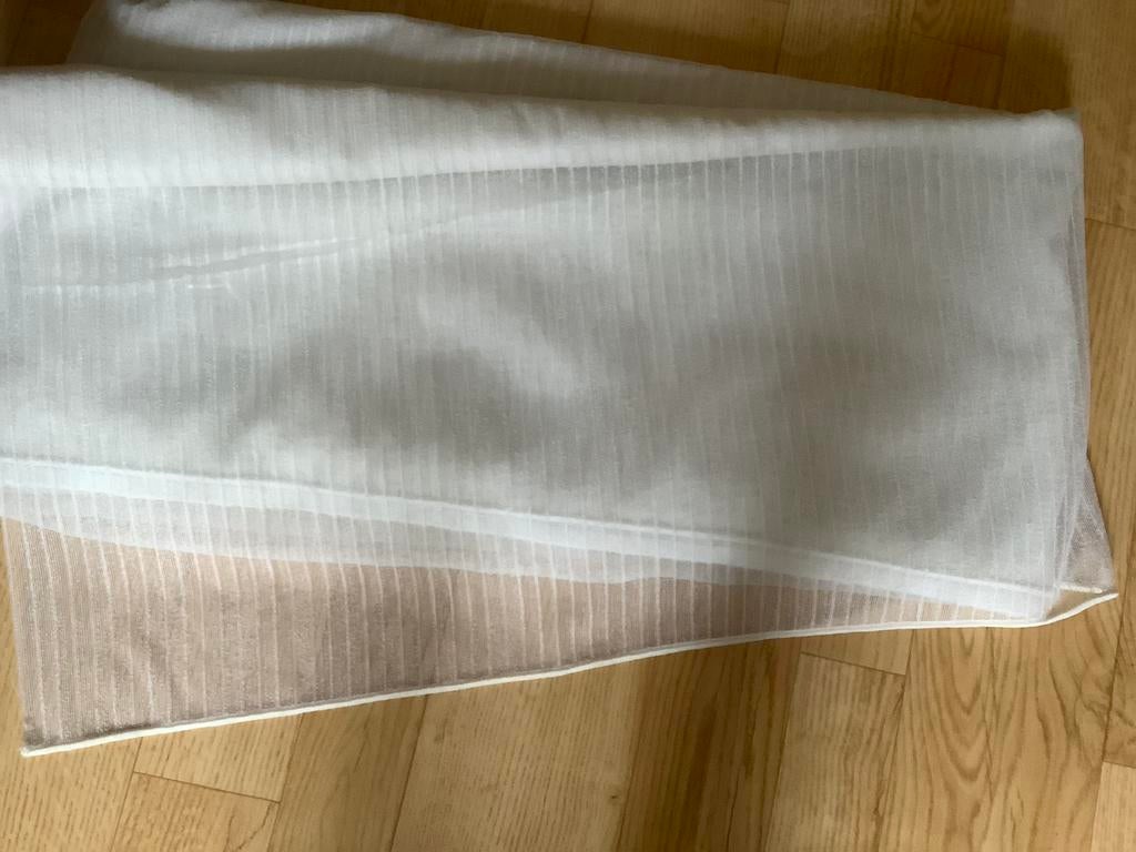 Stof voor glasgordijnen, Ophalen, 120 cm of meer, Wit, Nieuw