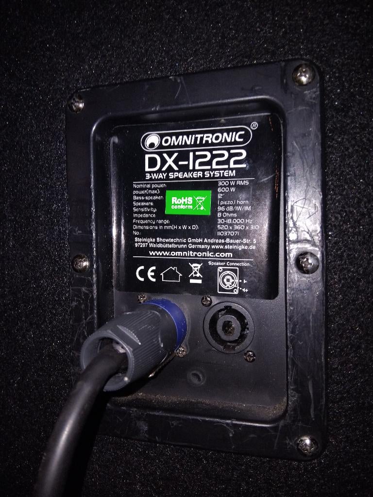 Haut-parleurs Omnitronic DX1222, Autres marques, Enlèvement, Utilisé, Haut-parleurs Frontaux, Arrière ou Stéréo