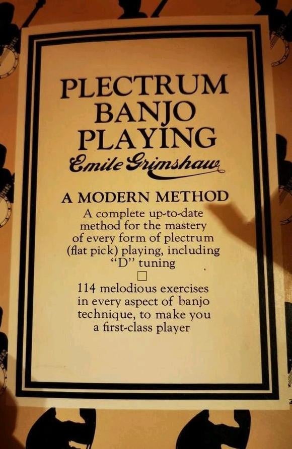 Jeu de banjo plectre - Méthode moderne d'Emile Grimshow, Musique & Instruments, Comme neuf, Country et Western, Leçon ou Cours