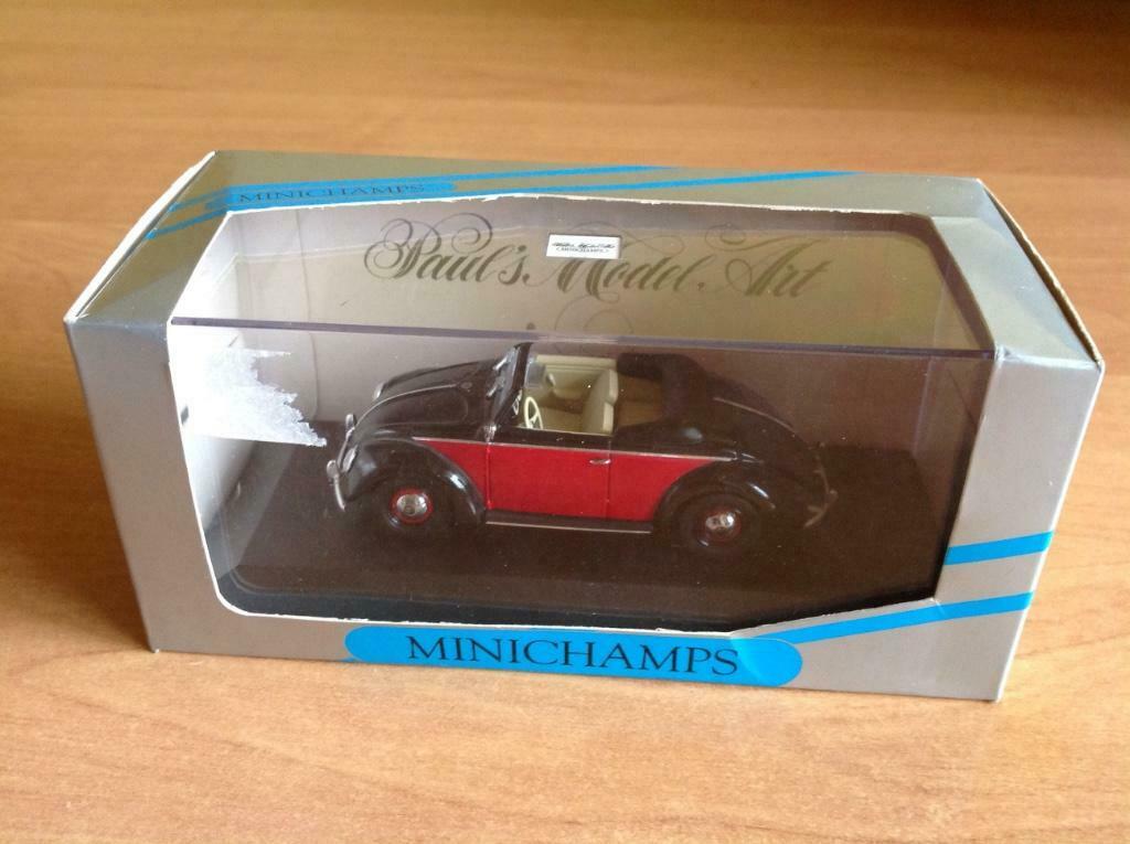 Minichamps 1/43 VW cox Hebmüller black/red réf 052130, Enlèvement ou Envoi, Comme neuf, Voiture, MiniChamps