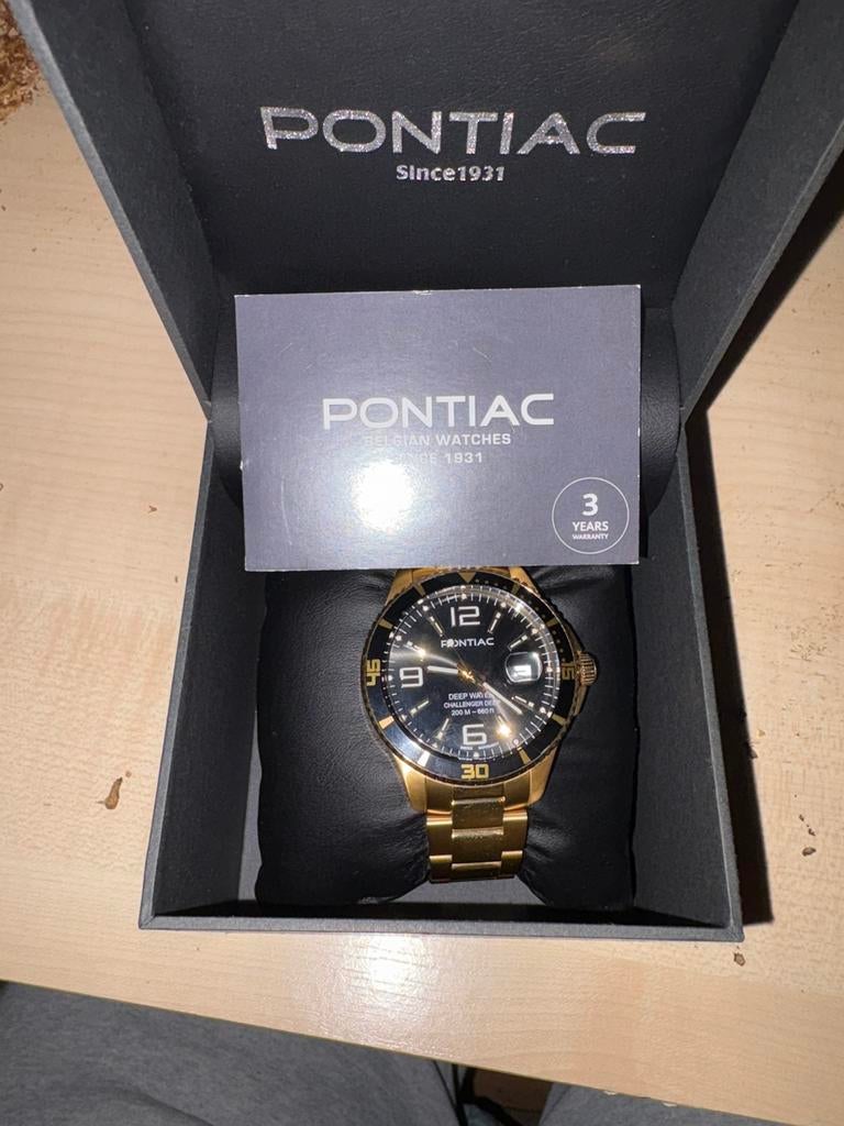 pontiac horloge heren, Ophalen, Goud, Polshorloge, Onbekend
