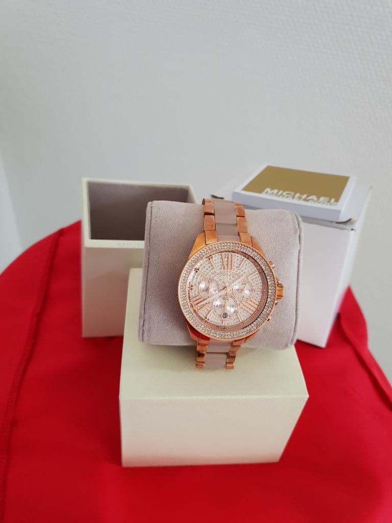 Nieuwe Michael Kors MK6096 rose gold horloge met doos, Ophalen of Verzenden, Zo goed als nieuw