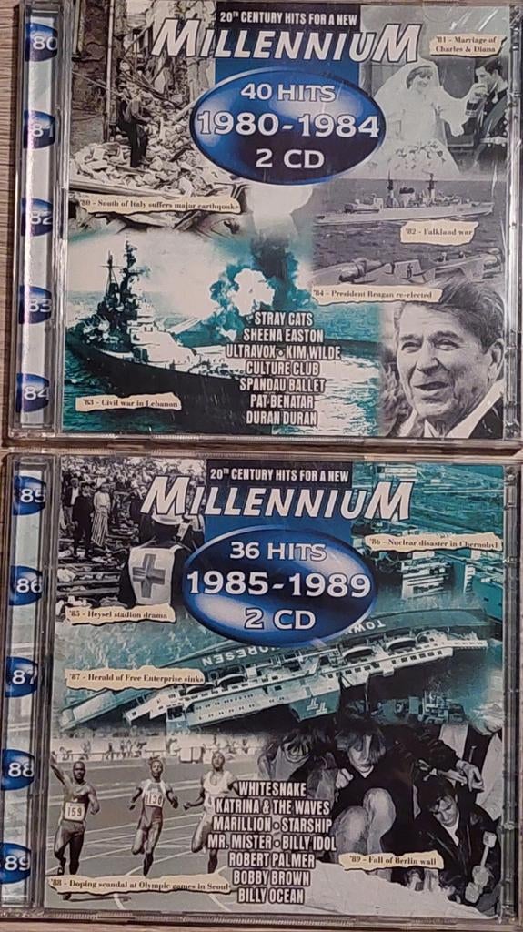 Millenium 40 hits 1980-1984, 36 hits 1985-1989, Enlèvement ou Envoi, Comme neuf, Pop